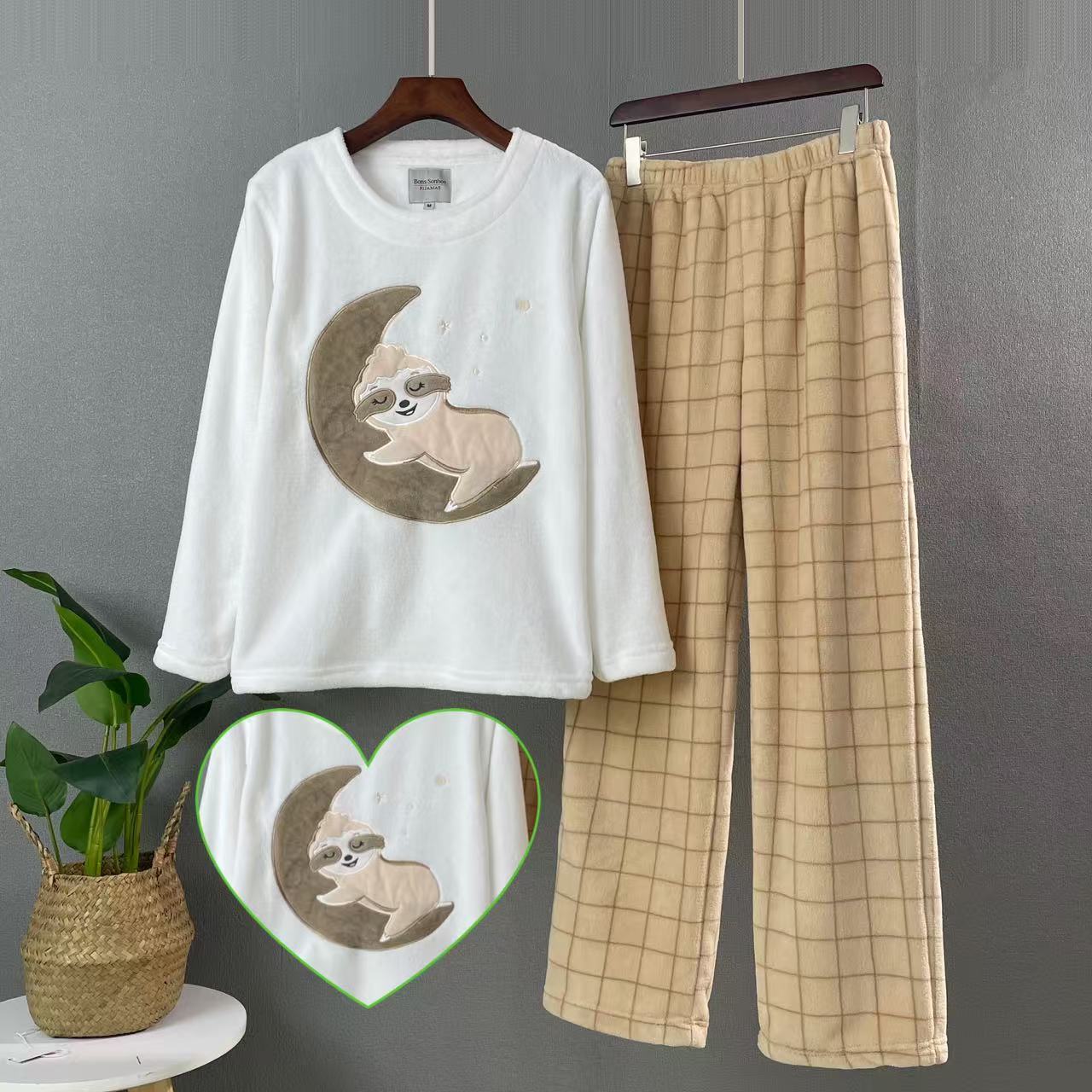 ladies fleece pajamas (3) polarowa piżama damska (3)