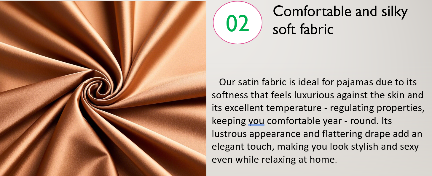 Satynowa piżama damska jedwabista