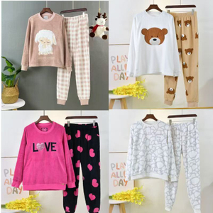 Komplety piżam polarowych z certyfikatem OEKO-TEX® – miękka i ciepła bielizna nocna z ładnym haftem, wyprodukowane w sposób zrównoważony w fabryce kontrolowanej przez BSCI