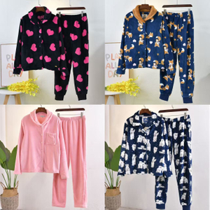 OEKO-TEX Ciepłe pluszowe komplety piżamowe Bielizna nocna