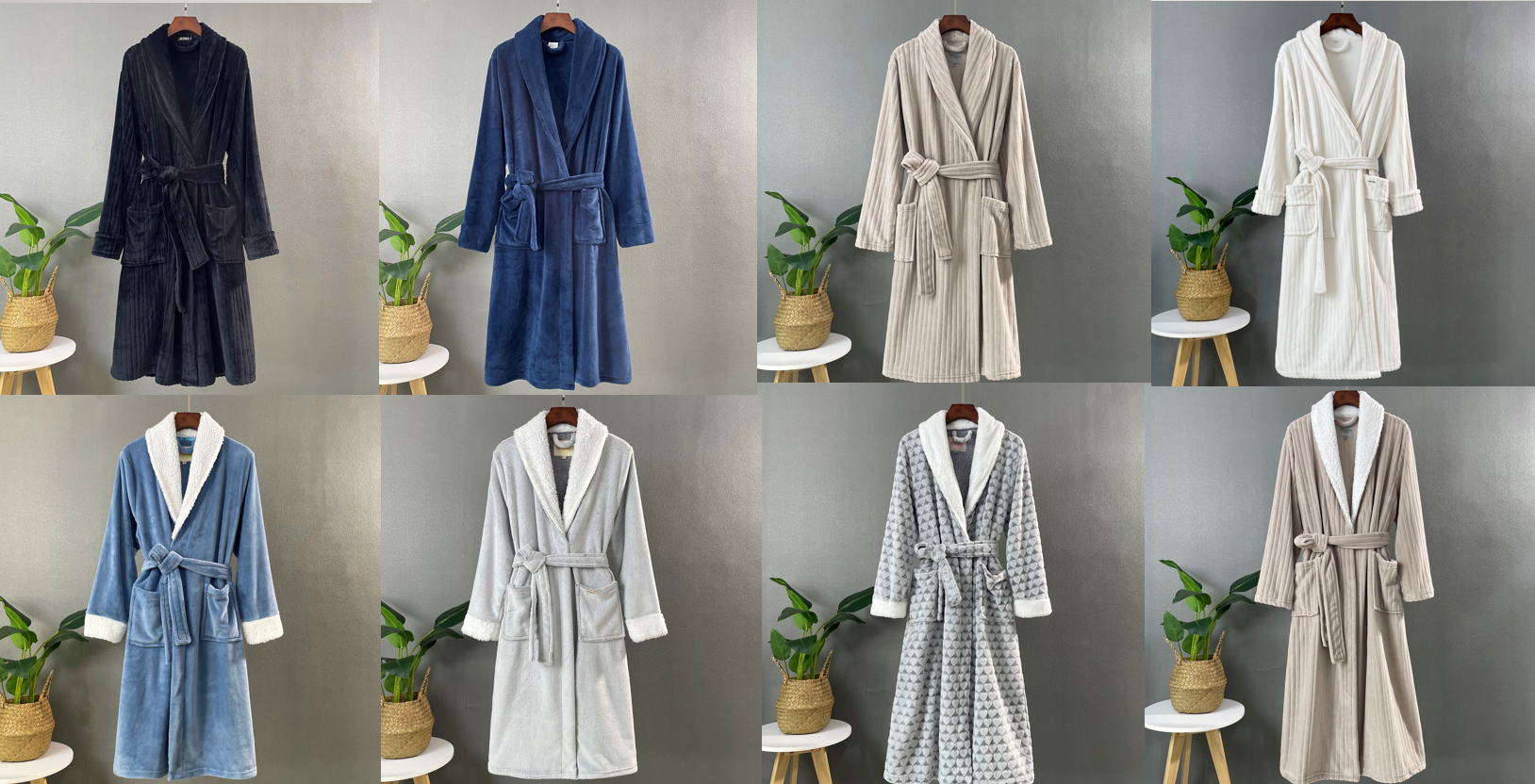 Koralowy szlafrok męski dla mężczyzn