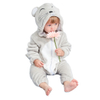 Zapinany na zatrzaski pluszowy kombinezon dla niemowląt w kształcie zwierząt