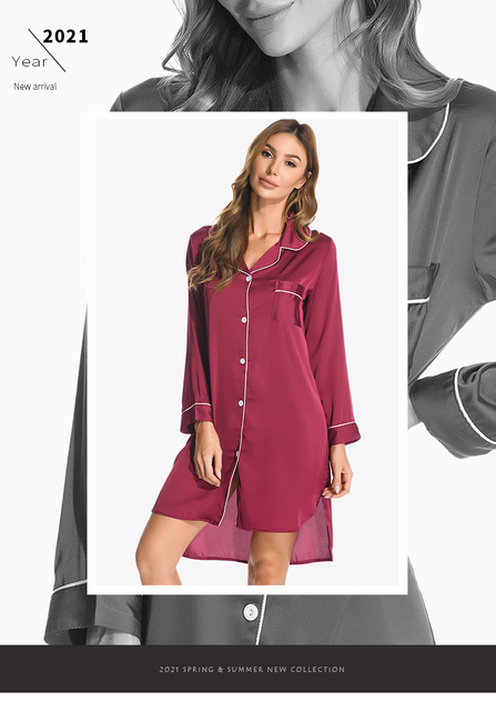 Poliestrowa seksowna i elegancka satynowa piżama damska Jedwabiście miękka bielizna nocna, dobra na bieliznę 