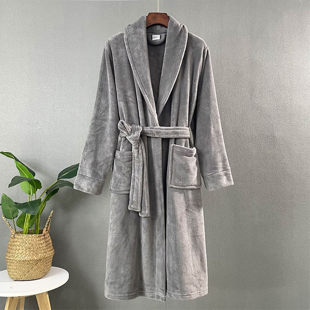 Flanelowa koralowa szata polarowa dla mężczyzn Dostosowany luksusowy hotel