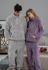 Dwuczęściowy unisex, wyjątkowo miękki polarowy strój codzienny